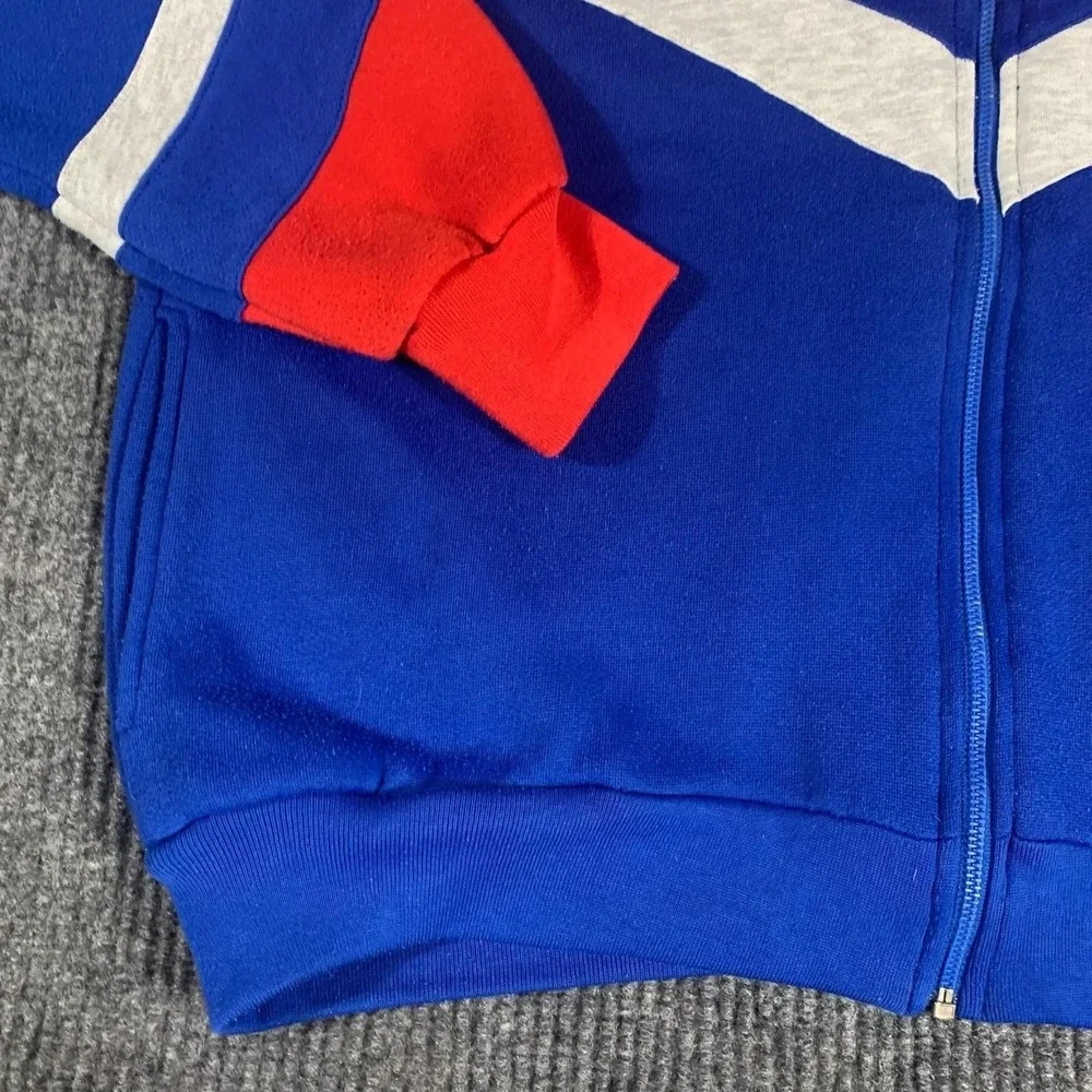 VTG MacGregor Jacket Mens Large Blue Full Zip Fleece Embroidered Track Retro 90s